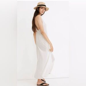 MADEWELL Sheer Cotton Voile Beach Dress ☀️ “Lighthouse” White Size Large NWT 👙